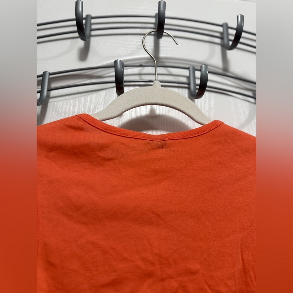 Urban Outfitters Cropped Cinched Tank Top Women Small Orange Frog Graphic Hippie - Picture 4 of 16